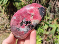 Polished Rhodonite Free Form x 1 Standing Free Form x 4 From Rhusinga, Zimbabwe