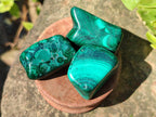 Polished Flower Banded Malachite Free Forms x 35 From Congo - Toprock Gemstones and Minerals 