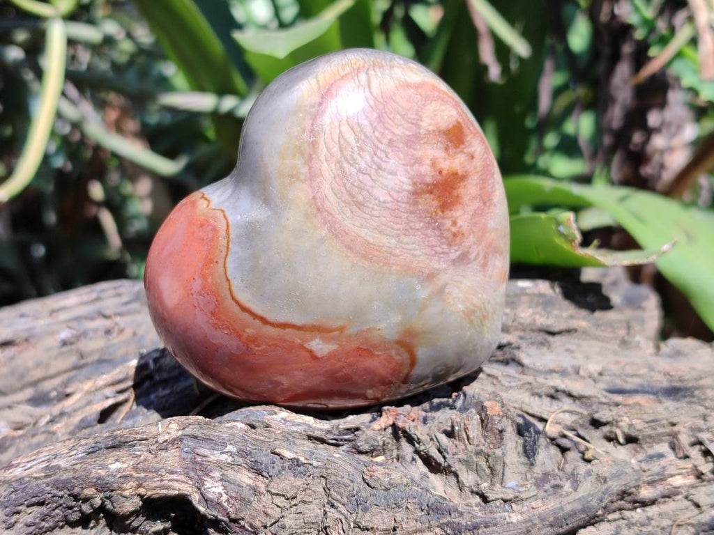 Polished Polychrome Jasper Gallets x 6, Heart x 1 From NW Coast, Madagascar - Toprock Gemstones and Minerals 