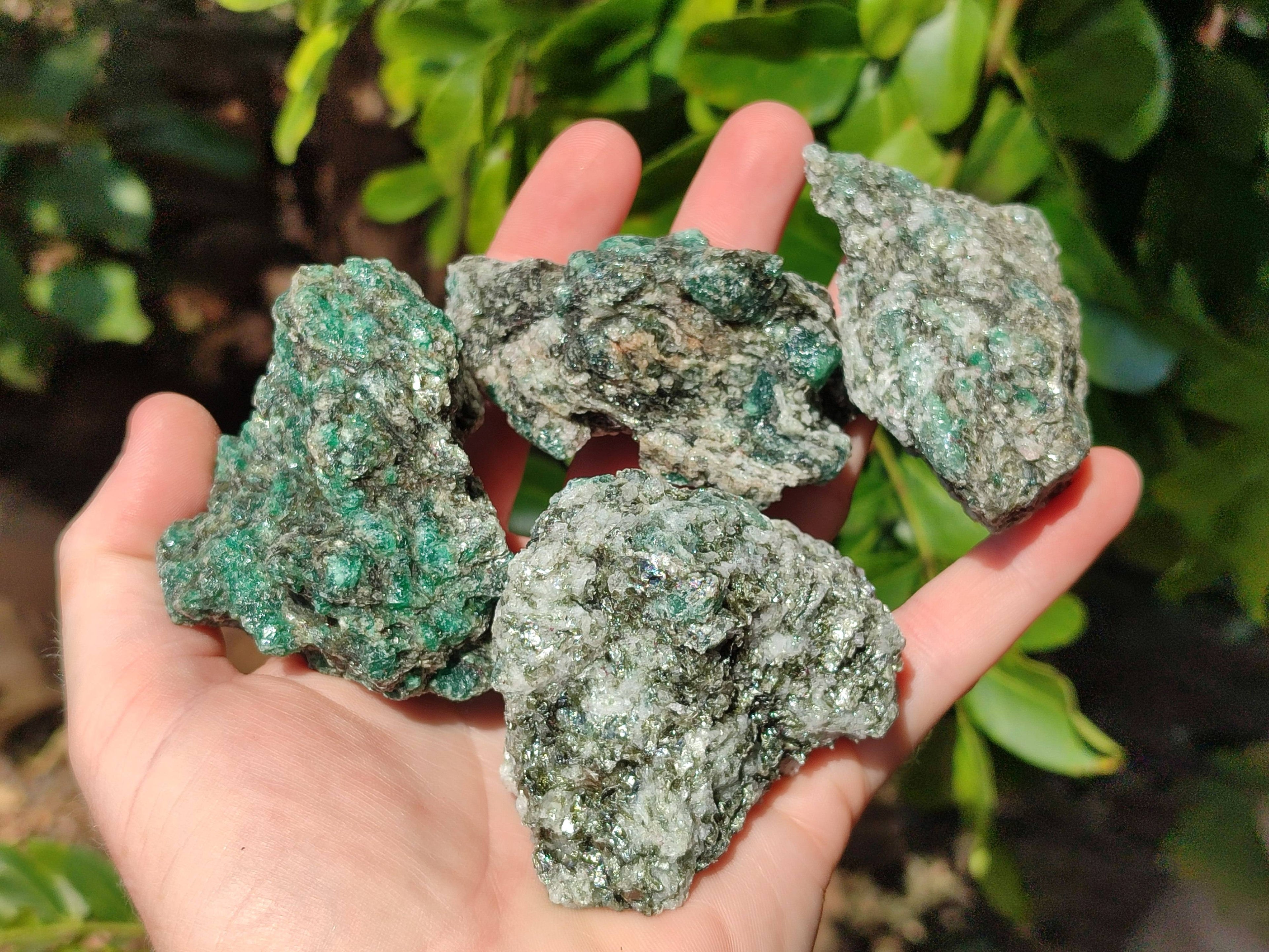 Natural Emerald Mica 'Mutokolite' Cobbed Specimens x 24 From Mutoko, Zimbabwe - Toprock Gemstones and Minerals 