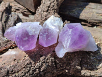 Natural Jacaranda Amethyst Quartz Crystals x 6 From Mumbwa, Zambia