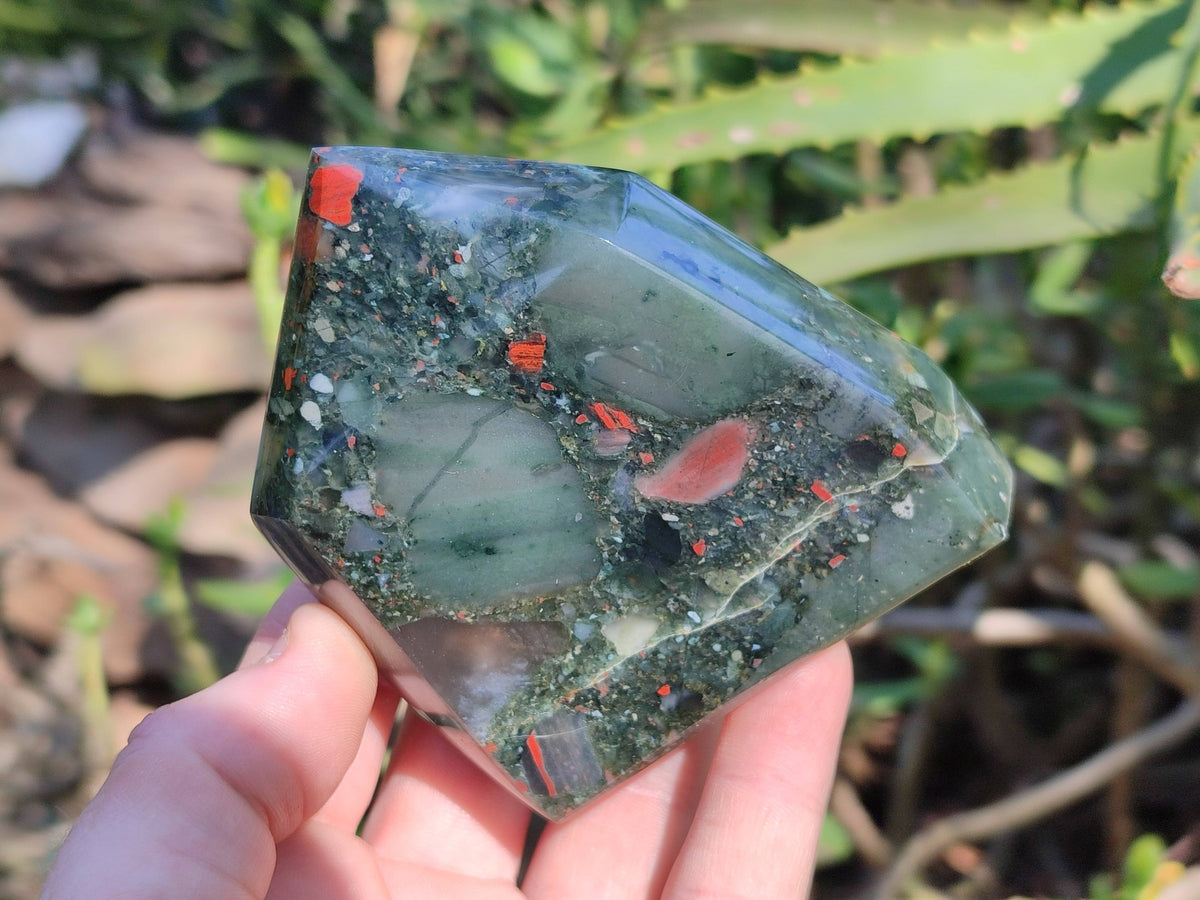 Polished Bloodstone Points x 3 From Swaziland - Toprock Gemstones and Minerals 