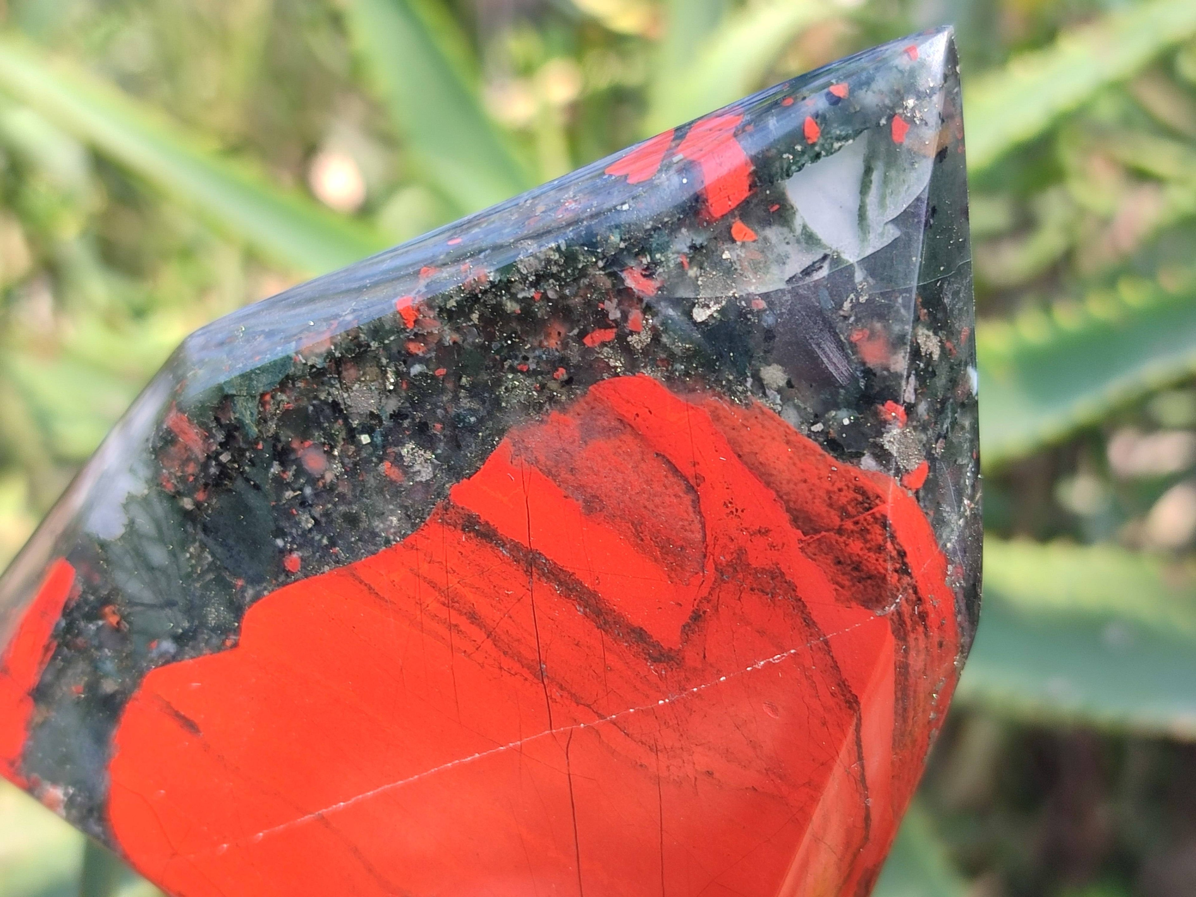 Polished Bloodstone Points x 3 From Swaziland - Toprock Gemstones and Minerals 