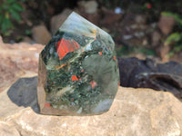 Polished Bloodstone Points x 3 From Swaziland