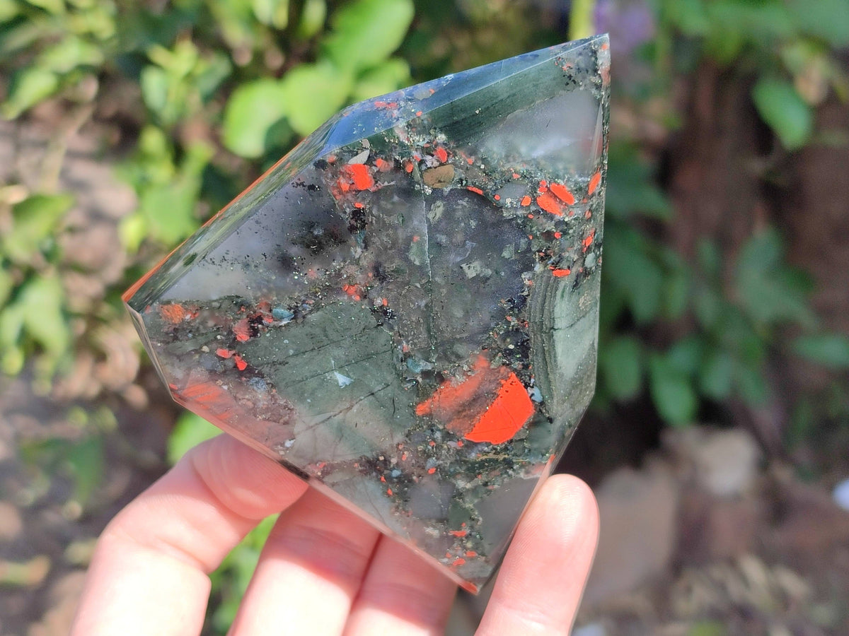 Polished Bloodstone Points x 3 From Swaziland - Toprock Gemstones and Minerals 
