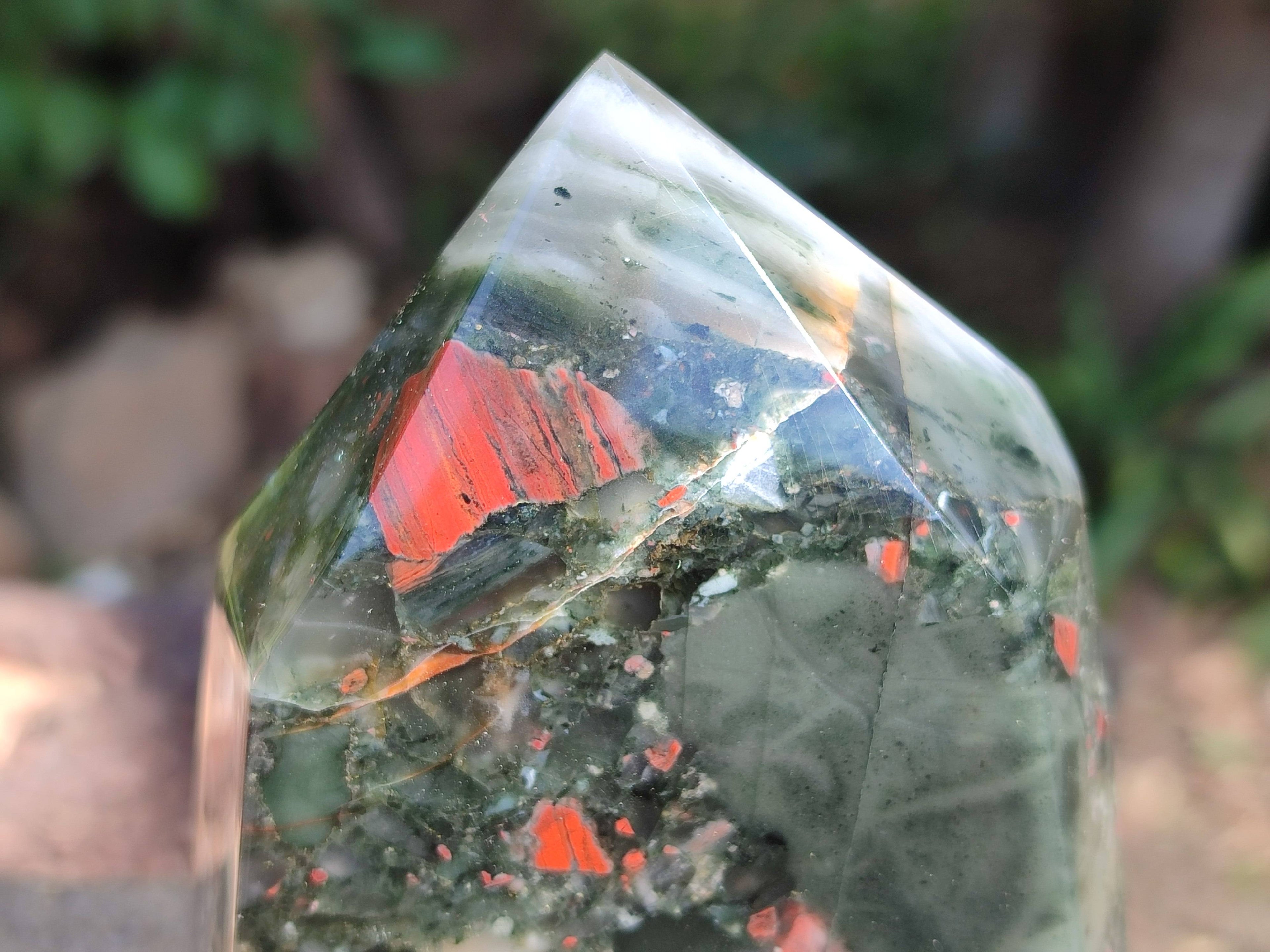 Polished Bloodstone Points x 3 From Swaziland - Toprock Gemstones and Minerals 