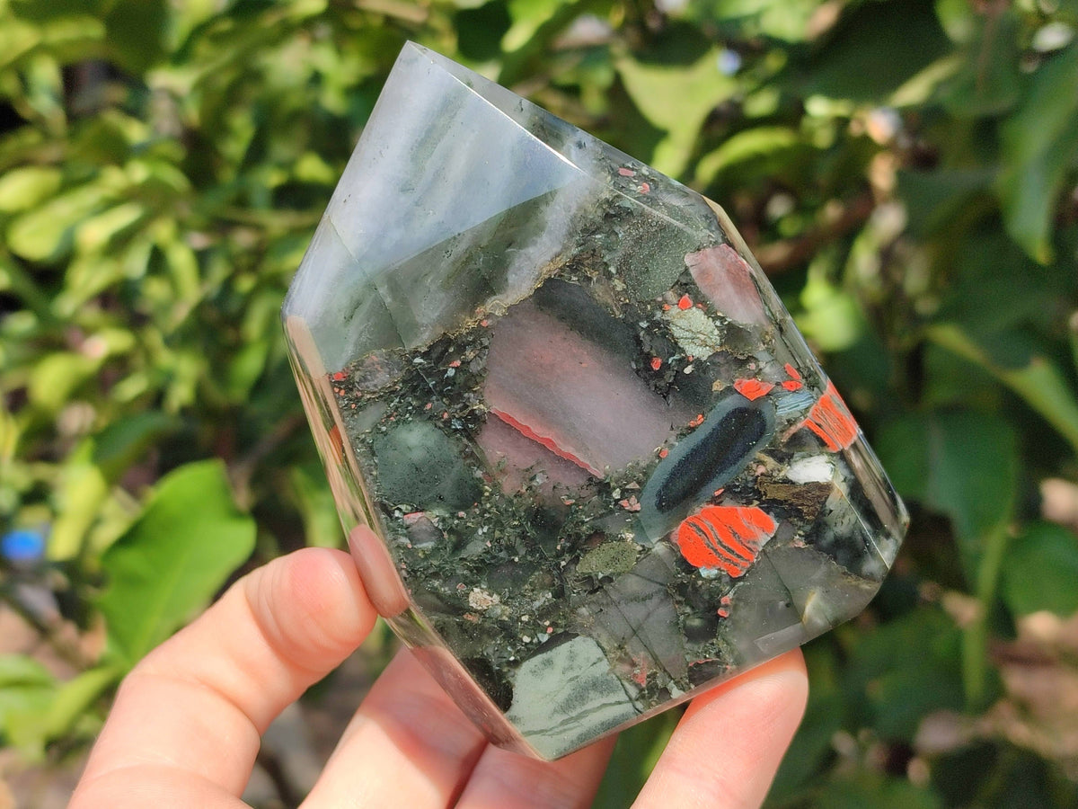 Polished Bloodstone Points x 3 From Swaziland - Toprock Gemstones and Minerals 