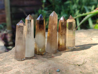 Polished Wispy Phantom Smokey Quartz Crystals x 20 From Madagascar