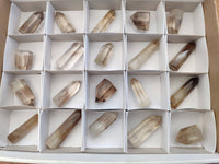 Polished Wispy Phantom Smokey Quartz Crystals x 20 From Madagascar