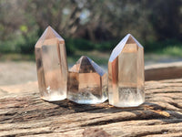 Polished Wispy Phantom Smokey Quartz Crystals x 20 From Madagascar