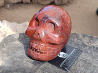 Hand Made Red Jasper Skull x 1 From Madagascar
