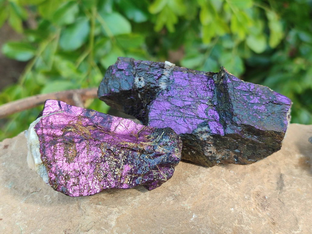 Natural Metallic Purpurite Specimens x 12 From Erongo, Namibia - Toprock Gemstones and Minerals 