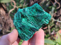 Natural Silky Malachite Specimens x 3 From Kasompe, Congo