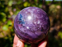Polished Lepidolite With Pink Rubellite Spheres x 6 From Ambatondrazaka, Madagascar - Toprock Gemstones and Minerals 