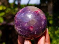 Polished Lepidolite With Pink Rubellite Spheres x 6 From Ambatondrazaka, Madagascar - Toprock Gemstones and Minerals 