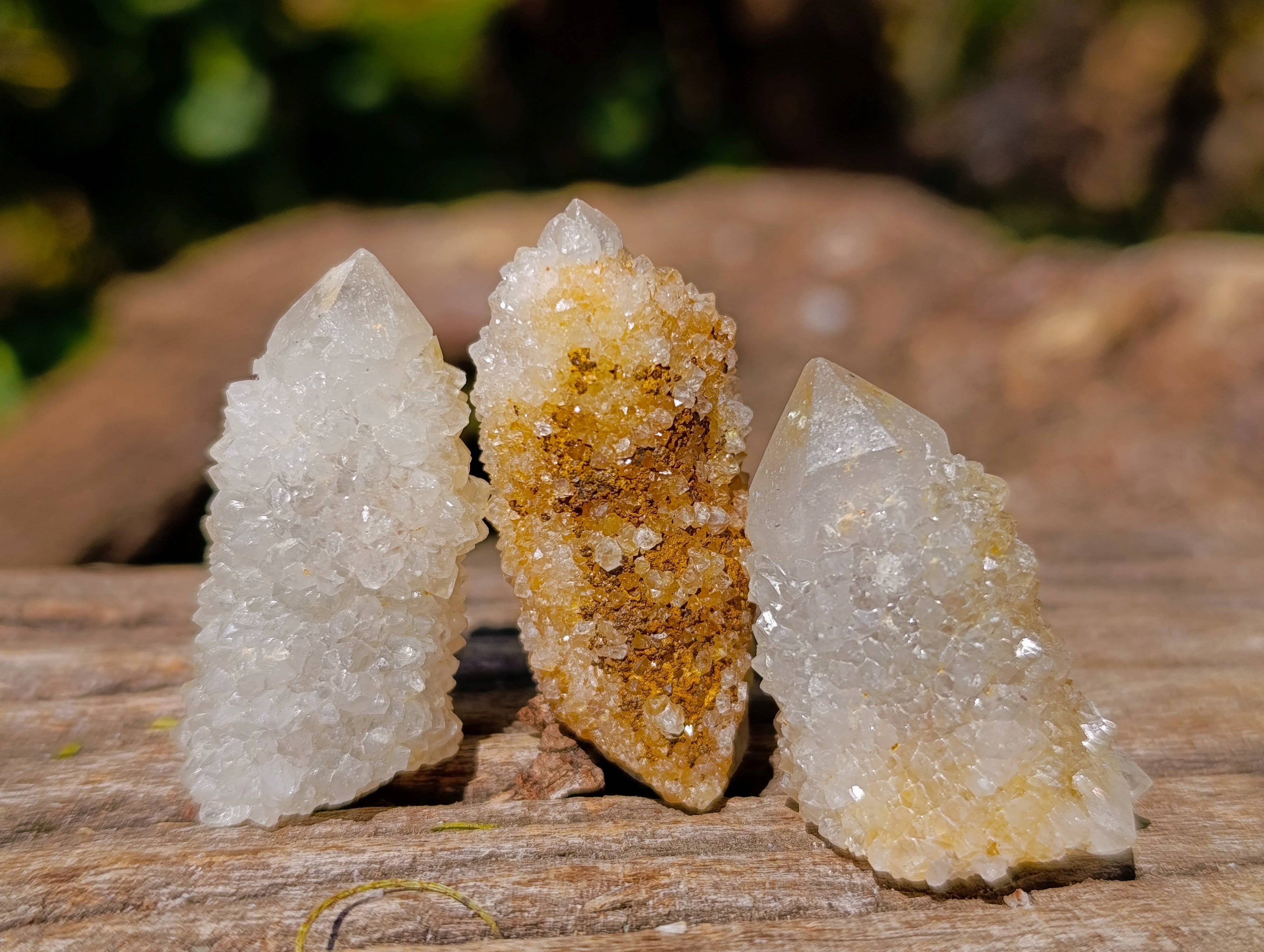 Natural White Spirit Quartz Clusters x 70 From Boekenhouthoek, South Africa - Toprock Gemstones and Minerals 