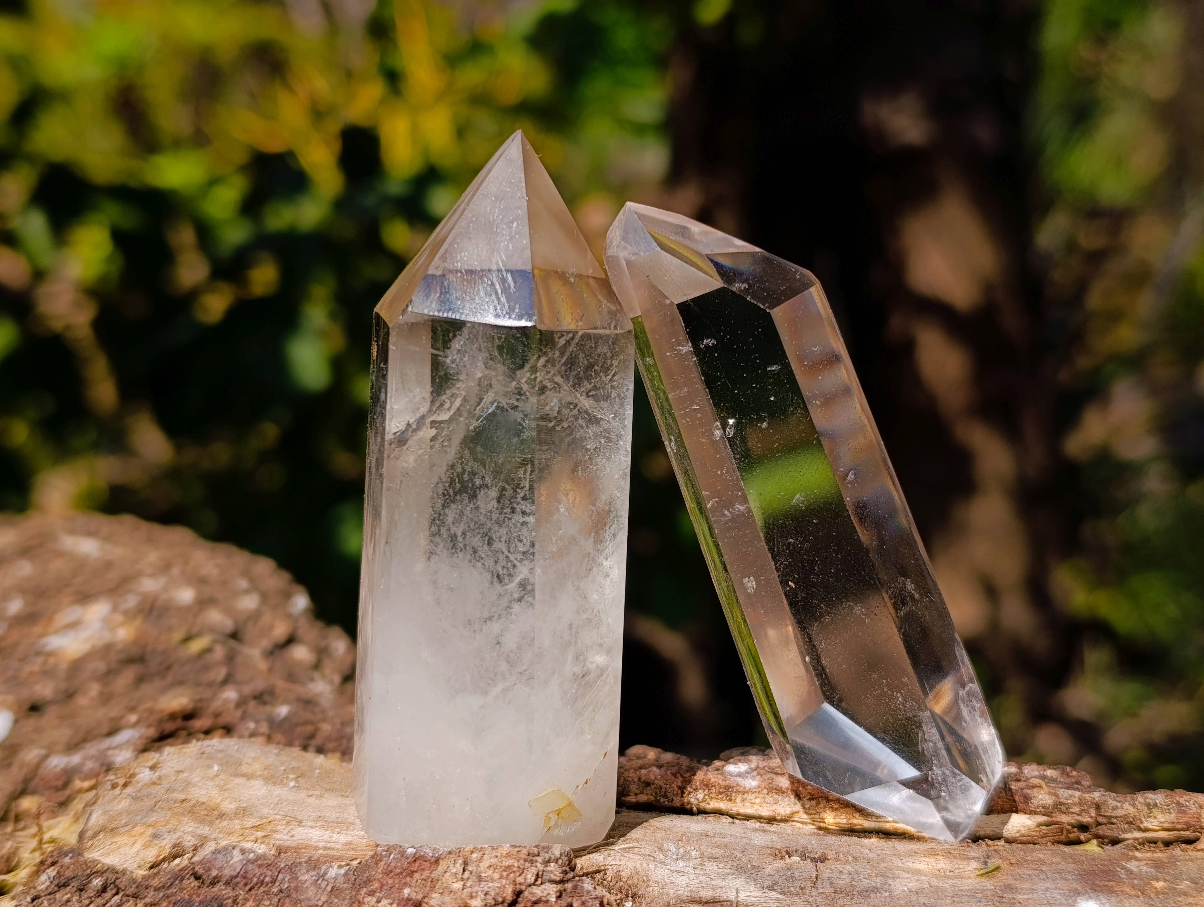 Polished Clear Quartz Crystals x 6 From Madagascar - Toprock Gemstones and Minerals 