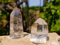 Polished Clear Quartz Crystals x 6 From Madagascar - Toprock Gemstones and Minerals 