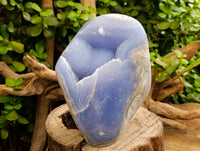 Polished Blue Lace Agate Standing Free Forms x 1 From Nsanje, Malawi - Toprock Gemstones and Minerals 