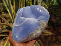 Polished Blue Lace Agate Standing Free Forms x 1 From Nsanje, Malawi - Toprock Gemstones and Minerals 