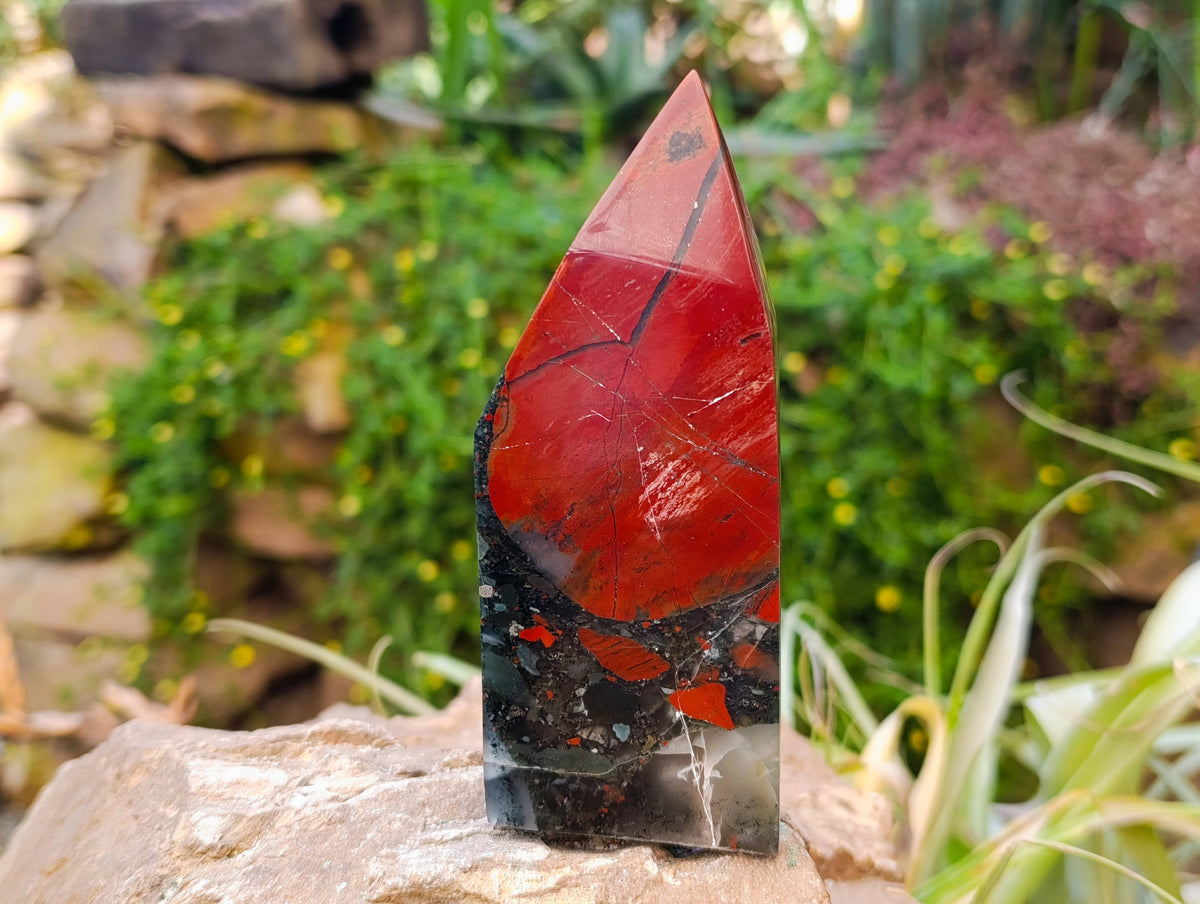 Polished Bloodstone Points x 2 From Swaziland - Toprock Gemstones and Minerals 