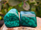 Polished Flower Banded Malachite Free Forms x 35 From Congo - Toprock Gemstones and Minerals 