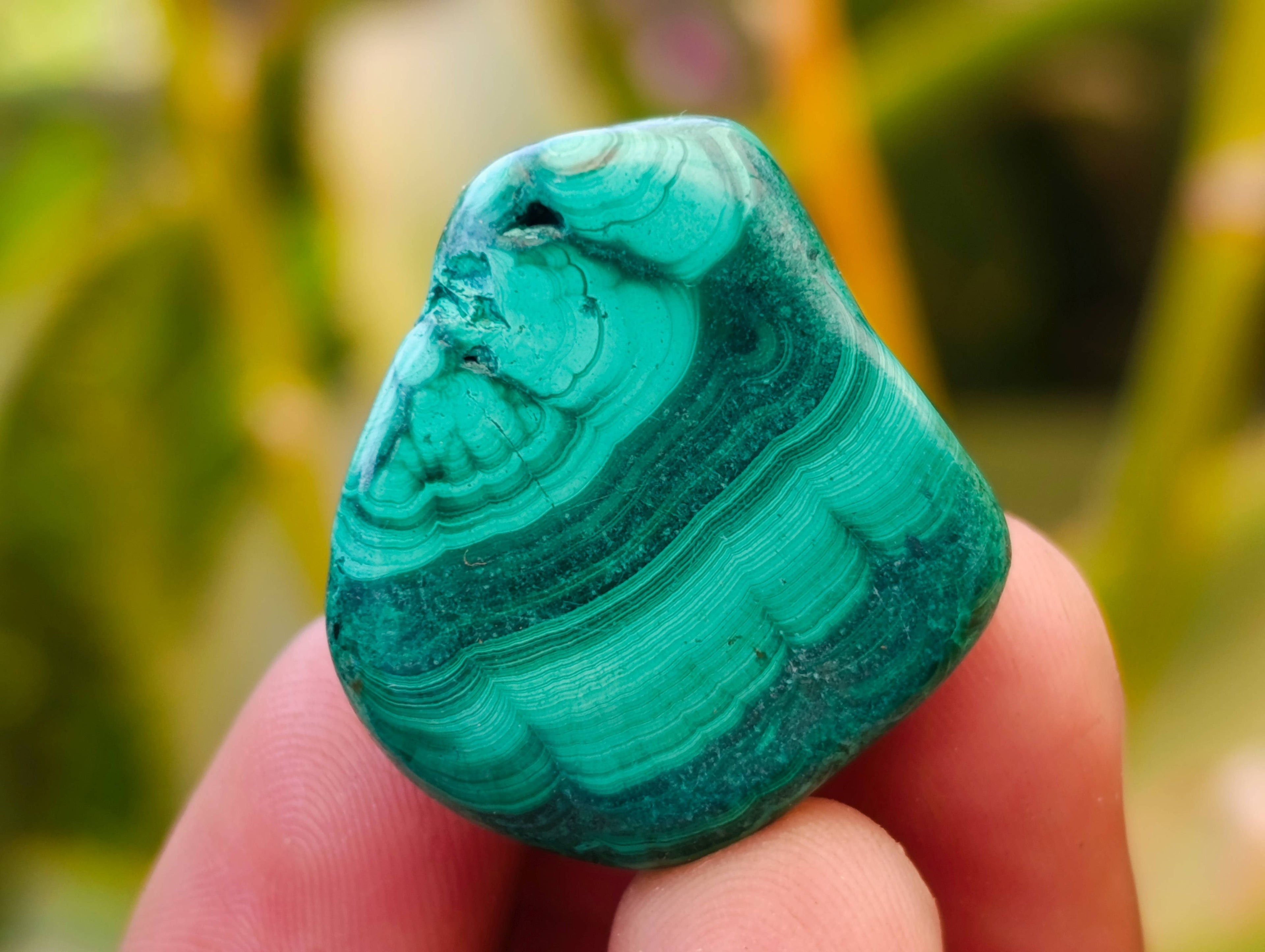 Polished Flower Banded Malachite Free Forms x 35 From Congo - Toprock Gemstones and Minerals 