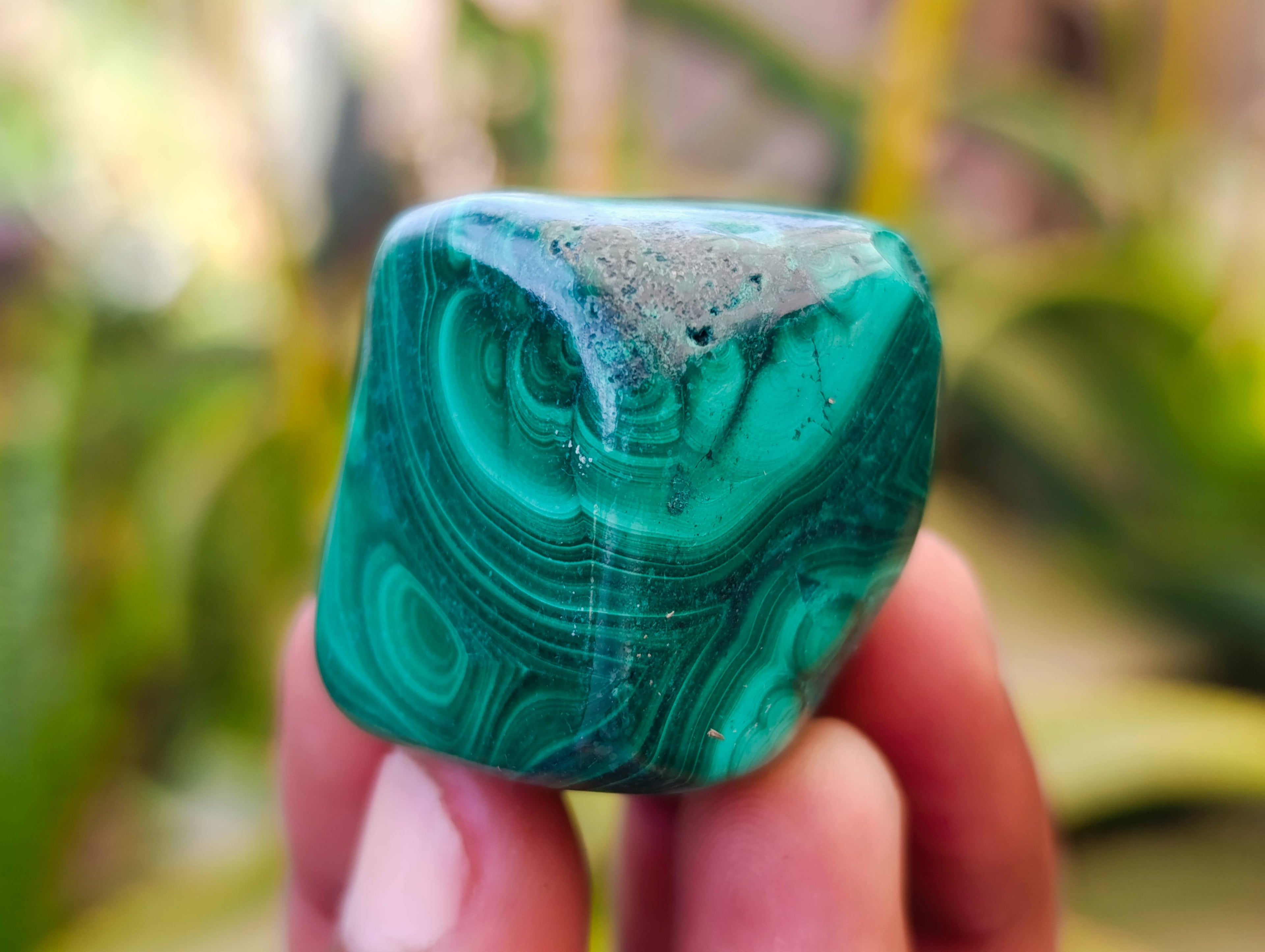 Polished Flower Banded Malachite Free Forms x 35 From Congo - Toprock Gemstones and Minerals 