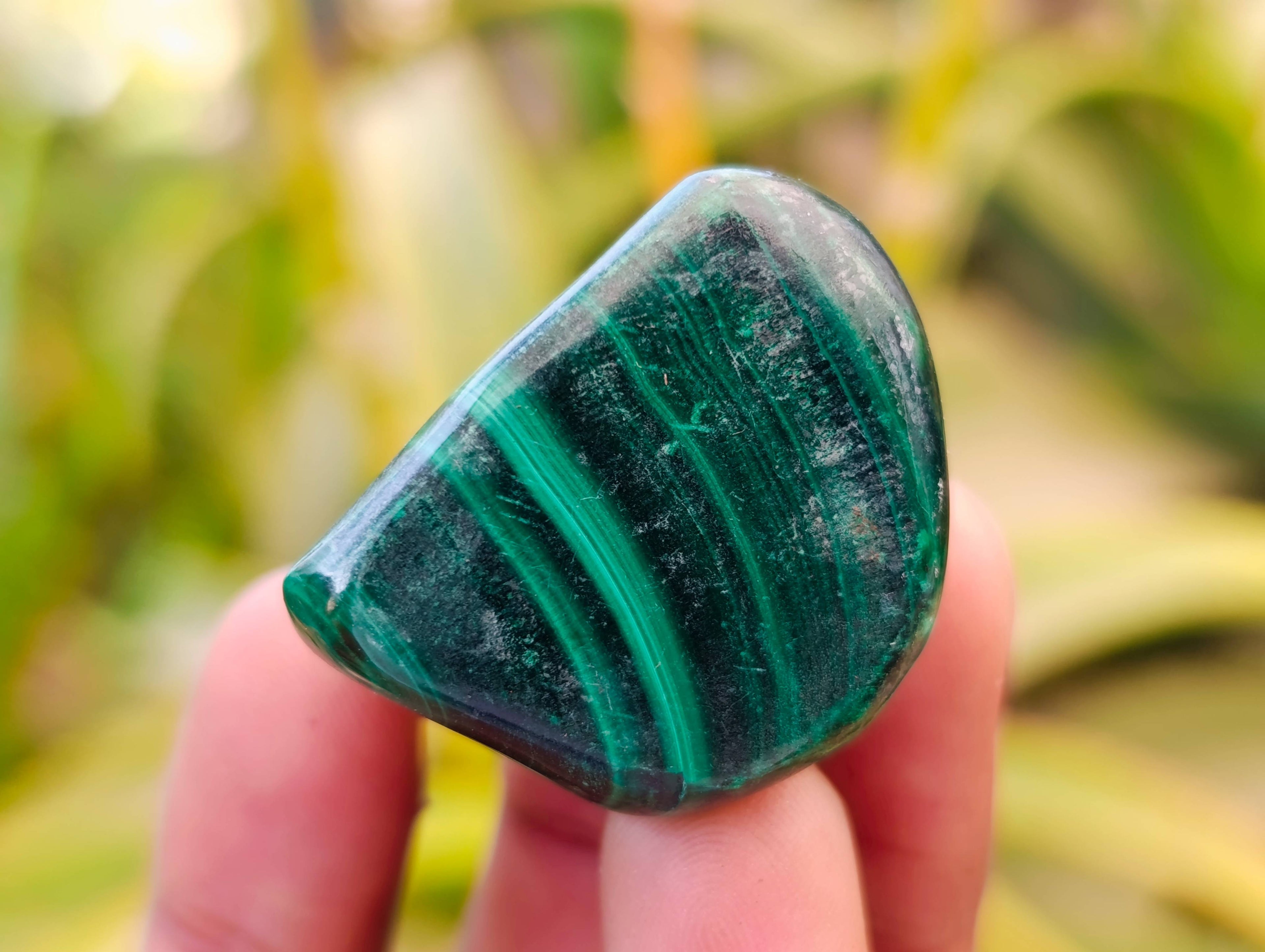 Polished Flower Banded Malachite Free Forms x 35 From Congo - Toprock Gemstones and Minerals 