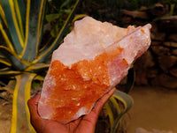 Natural Cobbed Rose Quartz Specimens x 3 From Northern Cape, South Africa - Toprock Gemstones and Minerals 