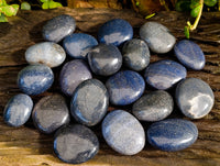 Polished Lazulite Galets x 20 From Madagascar - Toprock Gemstones and Minerals 