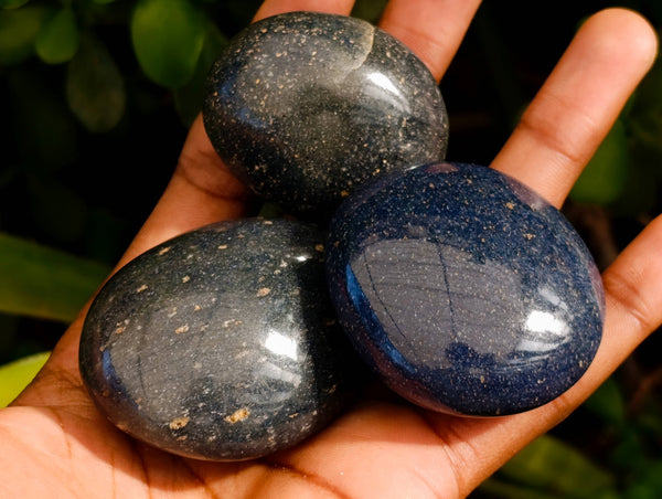 Polished Lazulite Galets x 20 From Madagascar - Toprock Gemstones and Minerals 