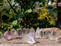 Polished Quartz Crystals With Inclusions x 12 From Madagascar - Toprock Gemstones and Minerals 