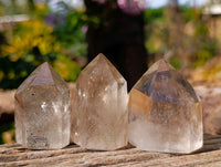 Polished Quartz Crystals With Inclusions x 12 From Madagascar - Toprock Gemstones and Minerals 