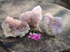 Natural Sunburst Amethyst Spirit Quartz Clusters x 3 From Boekenhouthoek, South Africa - Toprock Gemstones and Minerals 