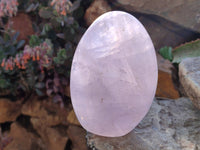 Polished Lavender Rose Quartz Standing Free Forms x 2 From Madagascar