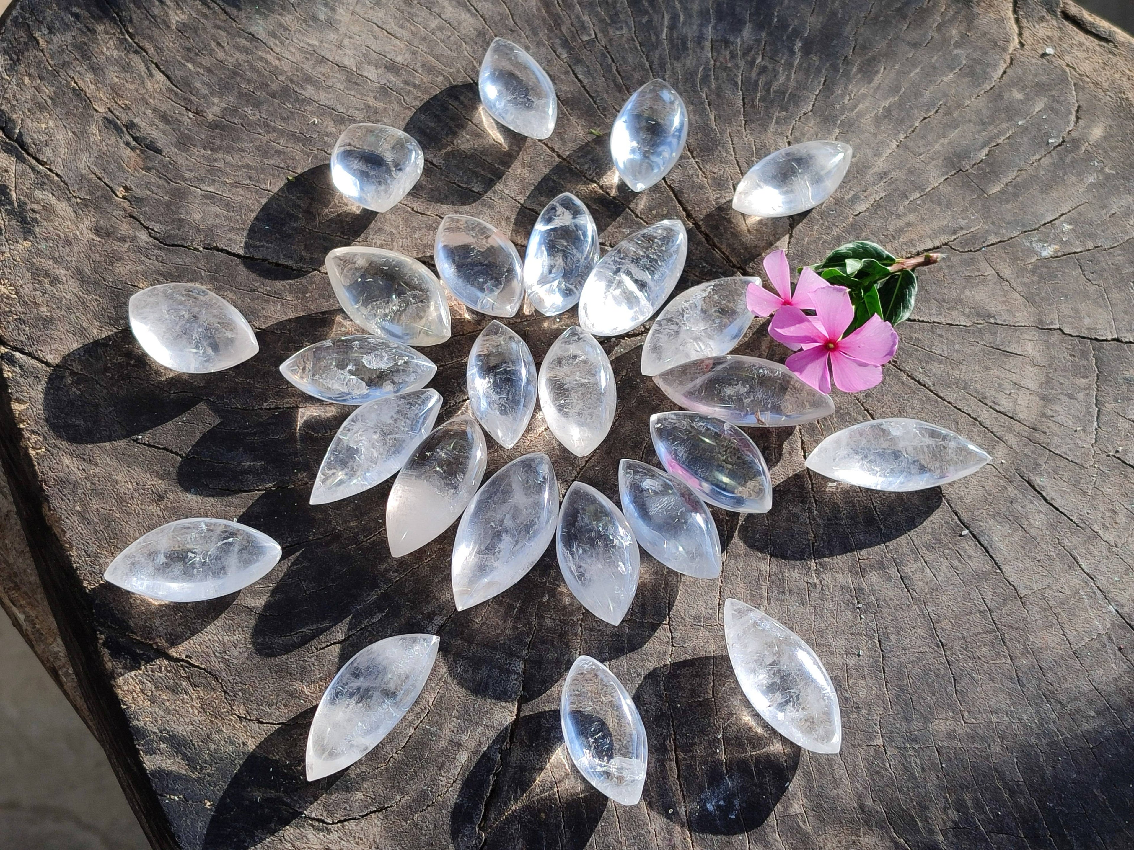 Polished Clear Quartz Crystal, Angel Tears x 35 From Madagascar - Toprock Gemstones and Minerals 