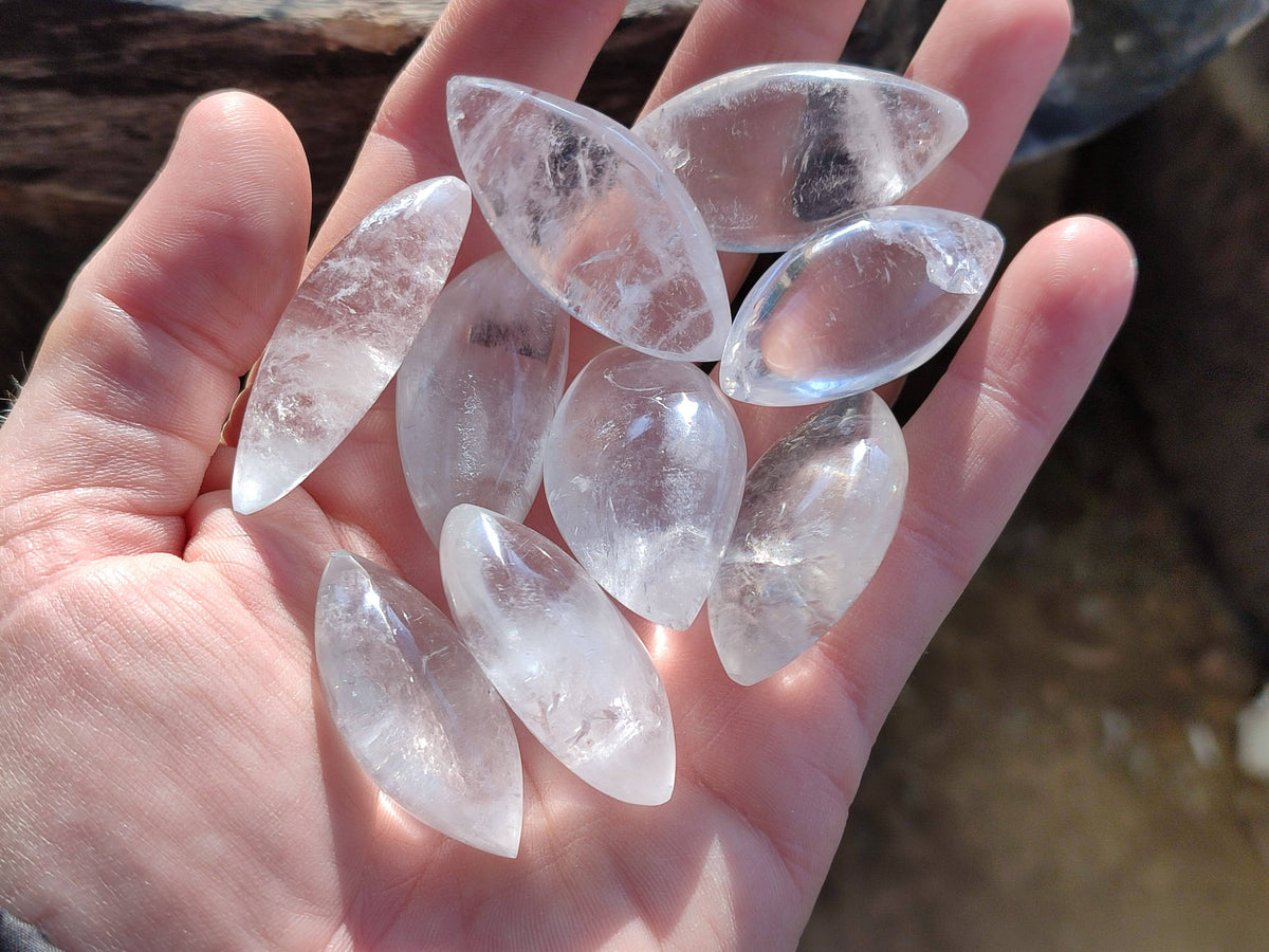 Polished Clear Quartz Crystal, Angel Tears x 35 From Madagascar - Toprock Gemstones and Minerals 