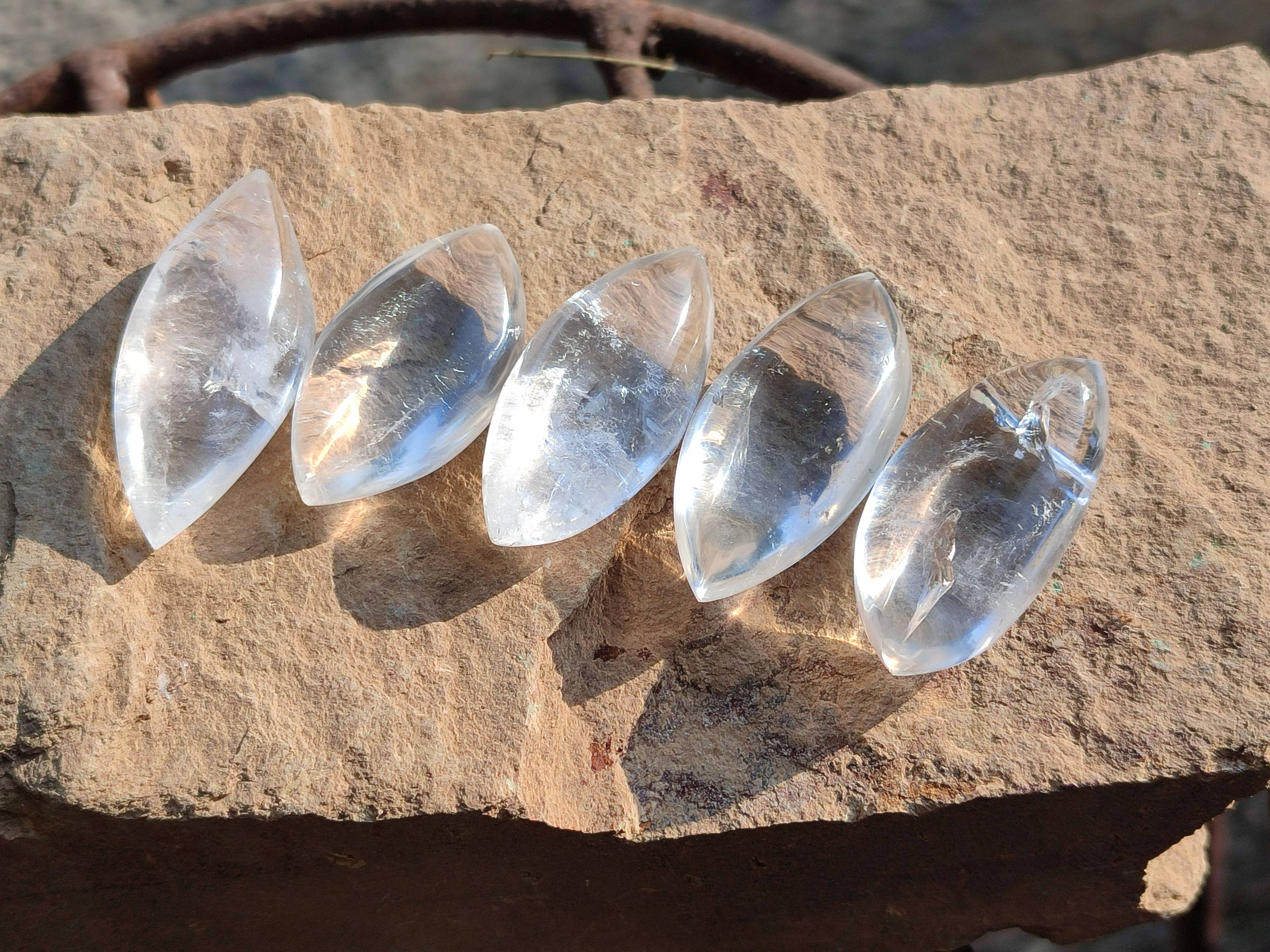 Polished Clear Quartz Crystal, Angel Tears x 35 From Madagascar - Toprock Gemstones and Minerals 