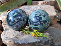Polished Stomatolite Spheres x 2 From Katsepy, Madagascar