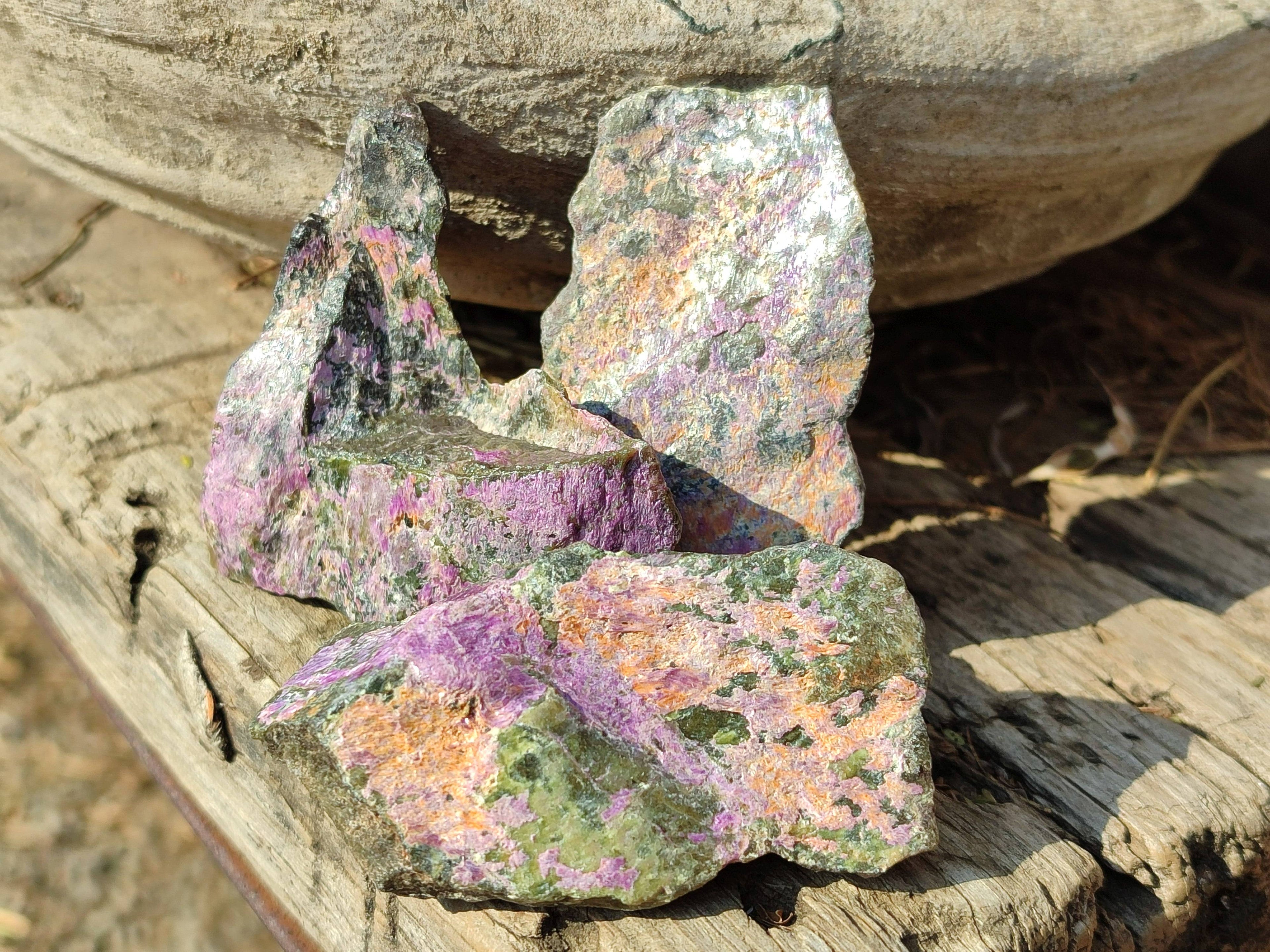 Natural Stichtite Specimens x 24 From Barberton, South Africa - Toprock Gemstones and Minerals 