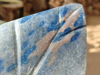 Polished Spotted Blue Spinel Quartz Standing Free Form x 1 From Madagascar
