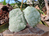 Natural Botryoidal Prehnite Specimens x 2 From Beaufort West, South Africa