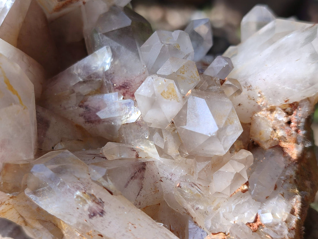 Natural Red Hematoid Quartz Clusters x 3 From Karoi, Zimbabwe - Toprock Gemstones and Minerals 