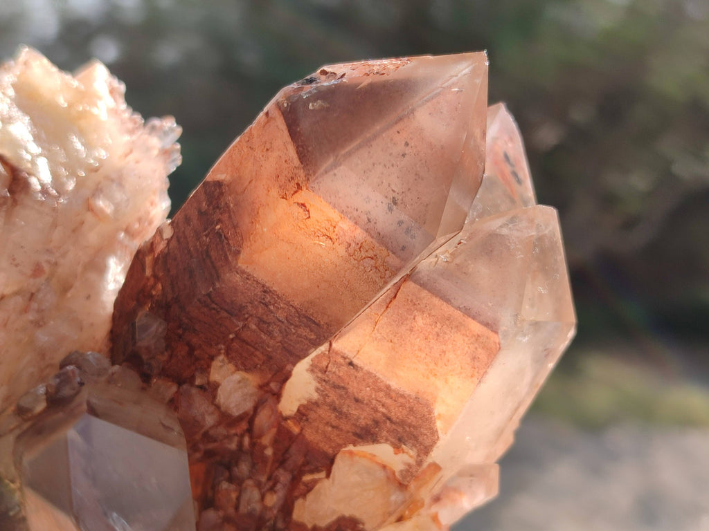 Natural Red Hematoid Quartz Clusters x 3 From Karoi, Zimbabwe - Toprock Gemstones and Minerals 
