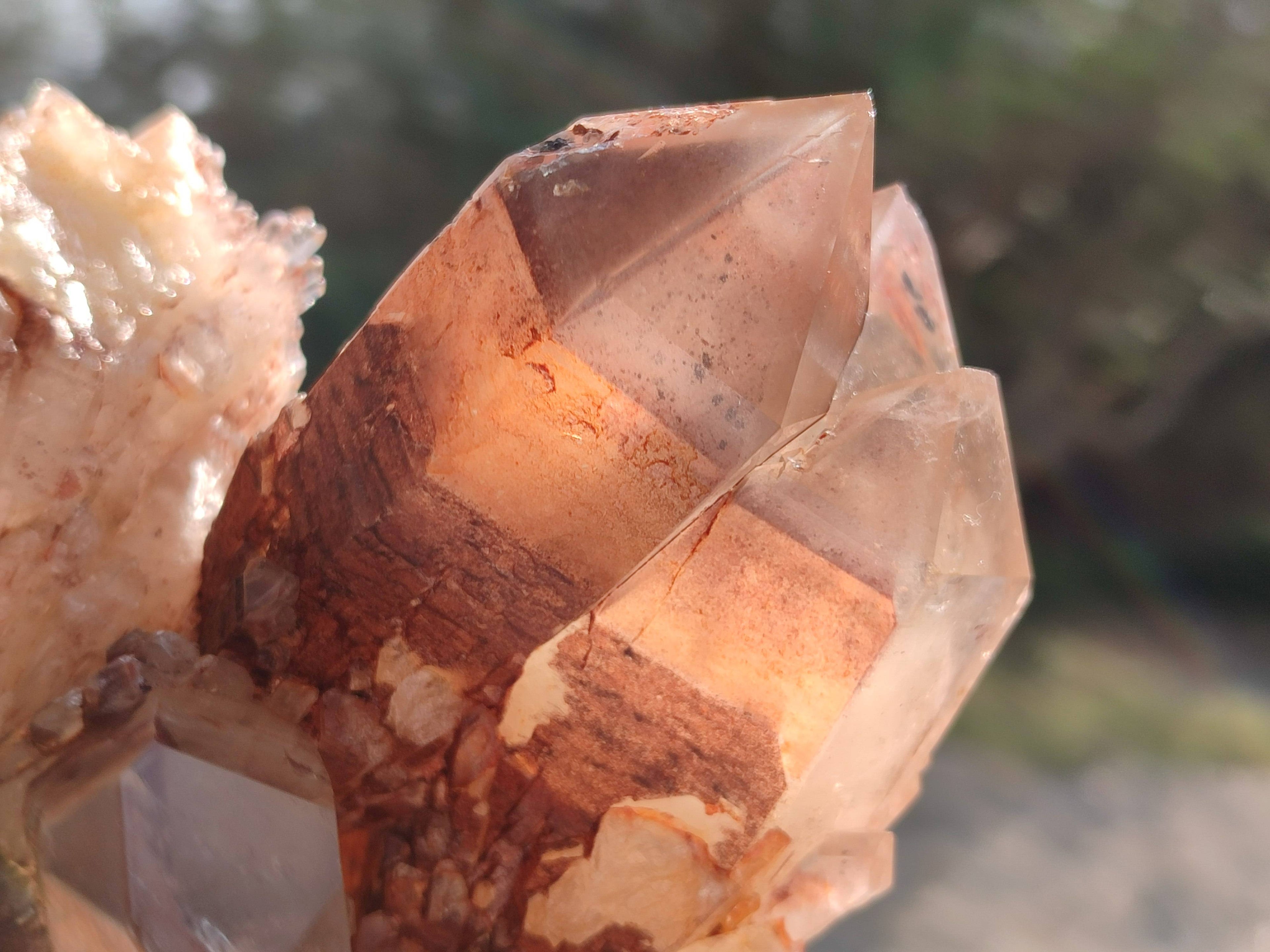 Natural Red Hematoid Quartz Clusters x 3 From Karoi, Zimbabwe - Toprock Gemstones and Minerals 