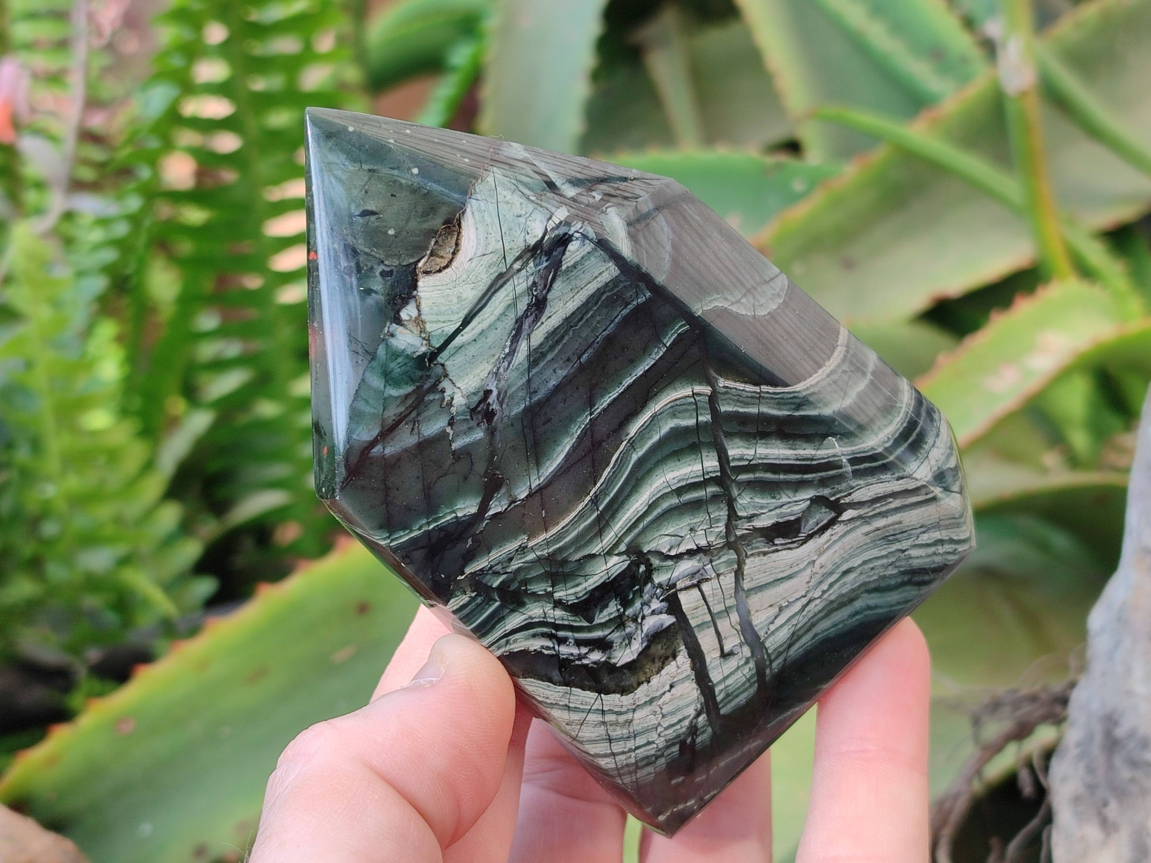 Polished Bloodstone Points x 3 From Swaziland - Toprock Gemstones and Minerals 