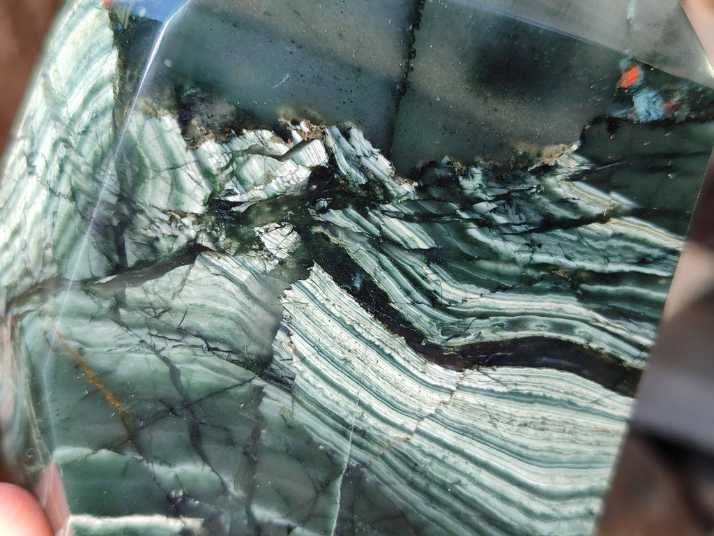 Polished Bloodstone Points x 3 From Swaziland - Toprock Gemstones and Minerals 