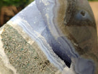 Polished Blue Lace Agate Standing Free Form x 1 From Nsanje, Malawi - Toprock Gemstones and Minerals 