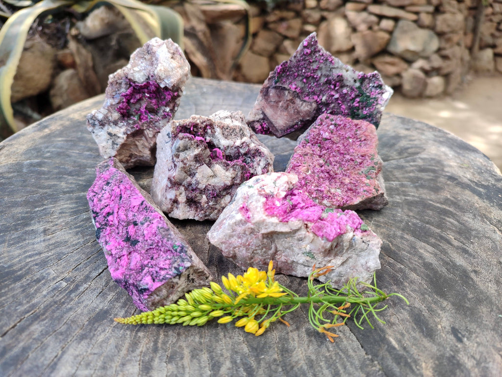 Natural Salrose Cobaltion Dolomite Specimens x 6 From Kakanda, Congo - Toprock Gemstones and Minerals 